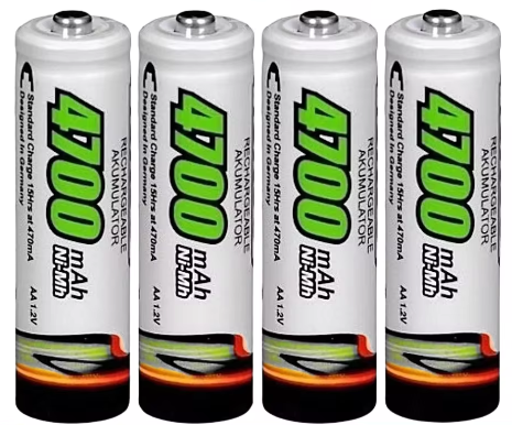 Pilha AA Sugdupg Recarregável De 4700mah 4 Unidades