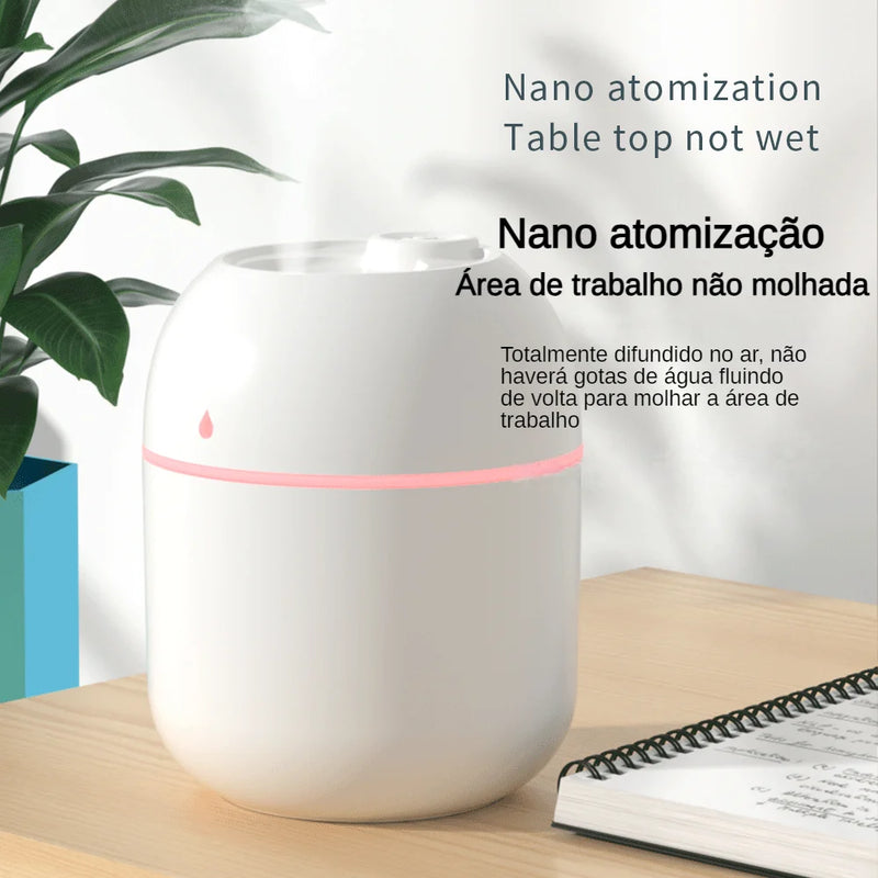 Umidificador De Ar Grande Para Casa Usb Led Aromatizador De Ambiente Escritório Mini Umidificador Difusor Aromatizado