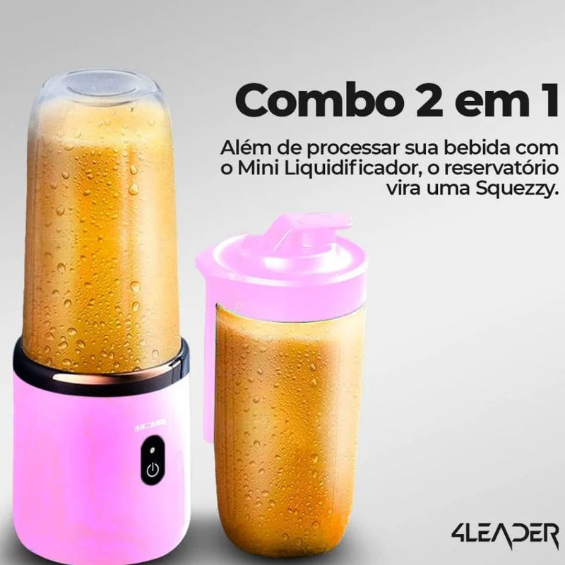 400ML Espremedor Elétrico Mini Liquidificador Portátil 6 Lâminas De Suco De Alimentos Misturador Leite Smoothie